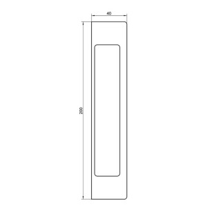 Adhesive handle for glass doors TECTUS 1700