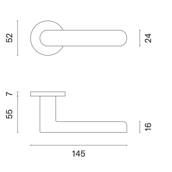 Door handles APRILE Alora R7S Black