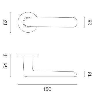 Handle APRILE ARIA R5S Matt Chrome