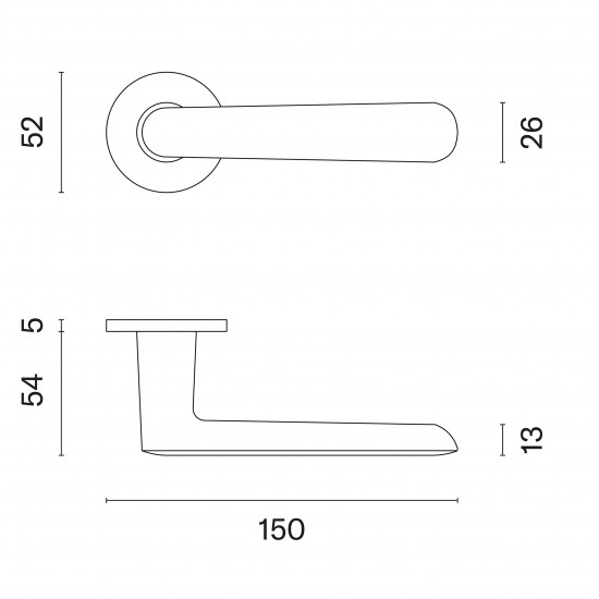 Handle APRILE ARIA R5S Matt Chrome