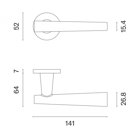 Door handles APRILE Euphorbia R7S AS