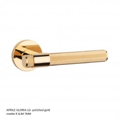 APRILE GLORIA LG- Polished Gold rosette R Slim 7mm