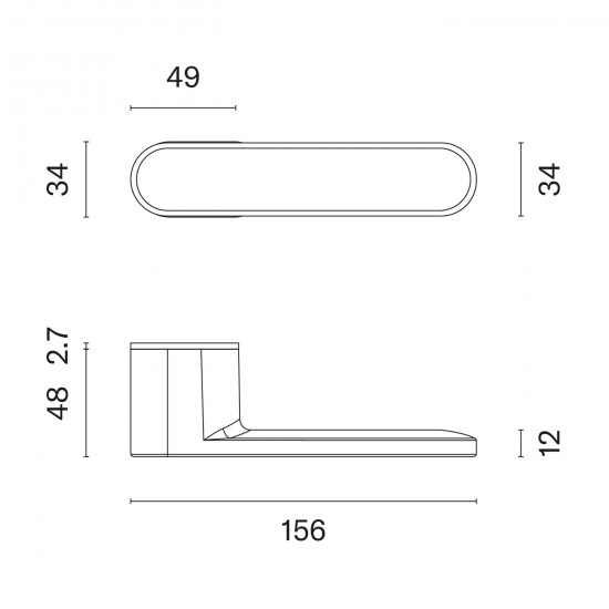 Door handles APRILE GUAVA WC