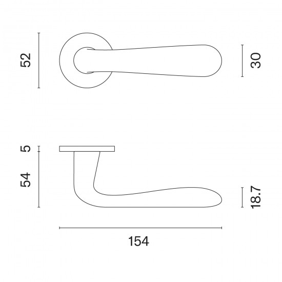 Handle APRILE GARDENIA R5S Polished Brass