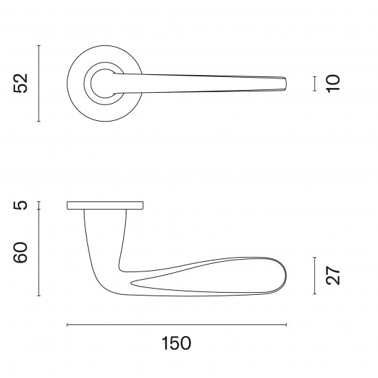 Door handles APRILE Hiacynta R5S