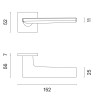 Door handles APRILE LUNARIA Q7S Matt Brass
