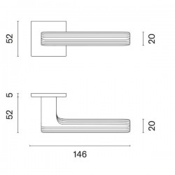 Door handles APRILE Larice Q5S