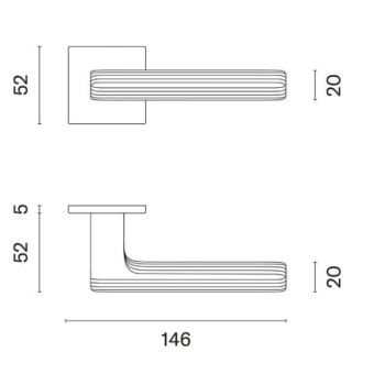 Durvju rokturi APRILE LARICE Q5S Polished Chrome