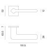 Door handles APRILE Lila Q7S Graphite