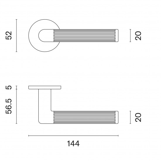 Door handles APRILE Lobelia R5S