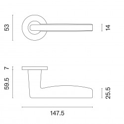 Handle APRILE LUNA R7SE Polished Brass PVD