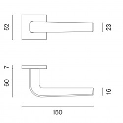 Door handles APRILE MELA Q7S