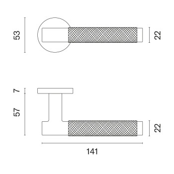 Door handles APRILE MOLINIA R7SE Black