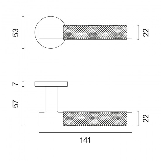 Door handles APRILE MOLINIA R7SE Graphite