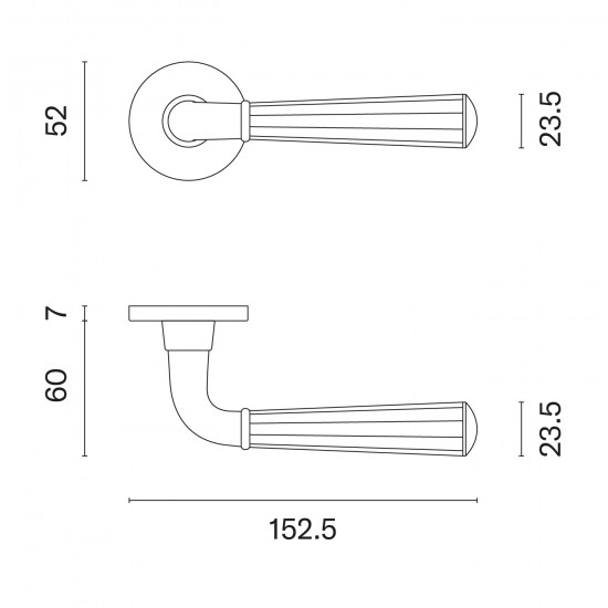 Handle APRILE MARIGOLD R7S Matt Copper PVD