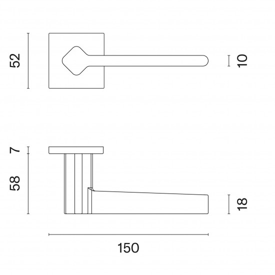 Door handles APRILE Ninfea Q7S AS