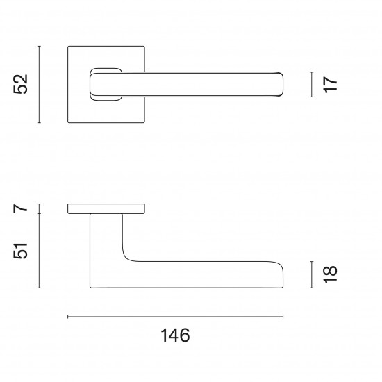 Door handles APRILE PEA Q7S