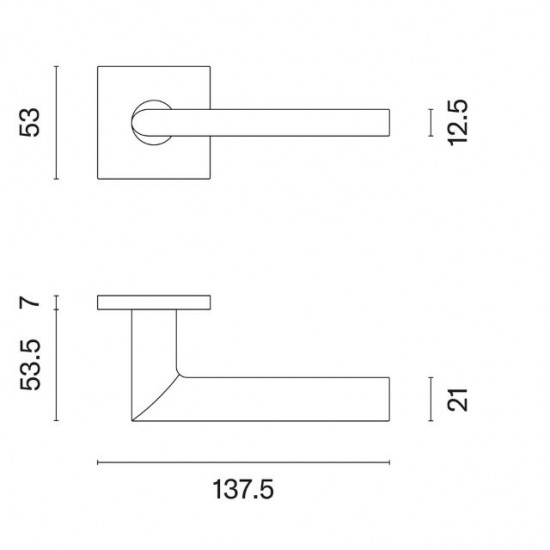 Door handles APRILE PRIMULA Q7S Black