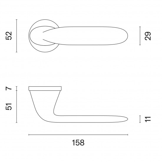 Door handles APRILE Peonia R7S