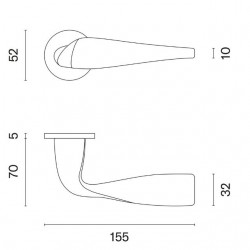 Handle APRILE PETUNIA R5S Polished Brass