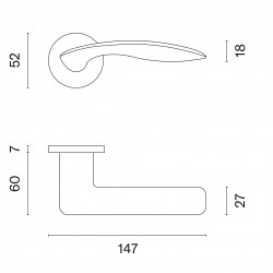 Door handles APRILE Robinia R7S Matt Chrome