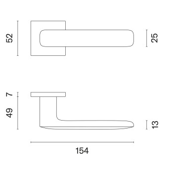 Door handles APRILE STELLA Q7S Black