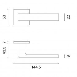 Handle APRILE SULLA Q7SE Polished Brass PVD