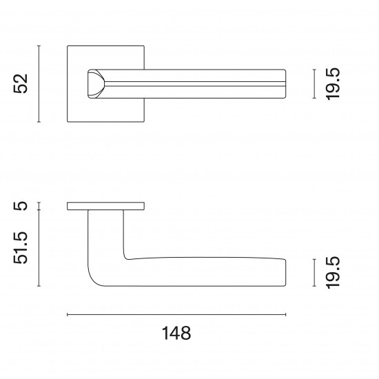 Door handles APRILE Salice Q5S