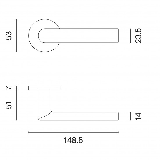 Handle APRILE SILENA R7SE Polished Brass PVD