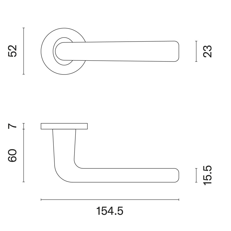 Door handles APRILE Tulipa R7S Polished Chrome