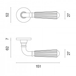 Rokturis APRILE UTRICA R7S Polished Brass PVD