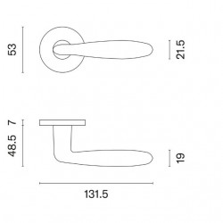 Door handles APRILE Verbena R7S