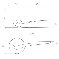 Door handles Corona Flow R