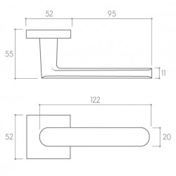 Door handle Corona Icona Q Black