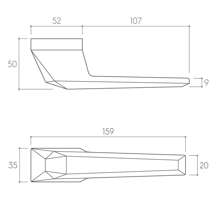 Door handle Corona Prisma RT