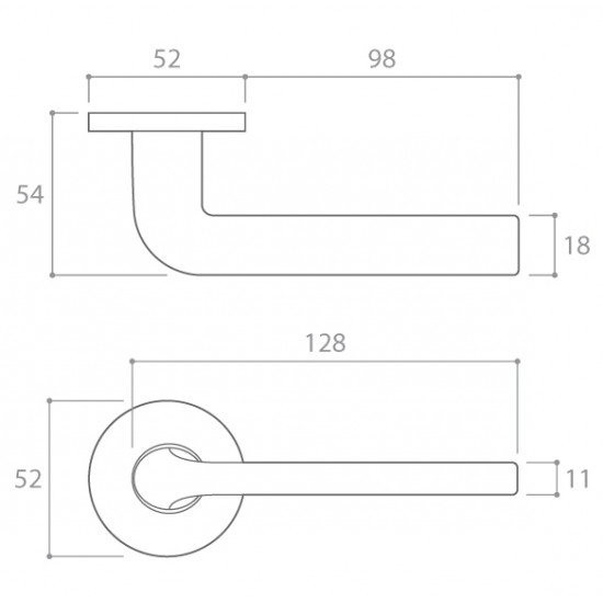 Door handle CORONA Scandi R Slim