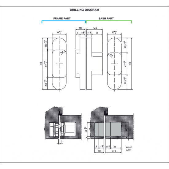 Concealed hinges AGB ECLIPSE 2