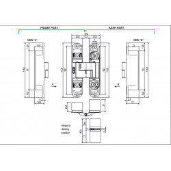 Concealed hinges AGB ECLIPSE 3.2 HD up to 60 kg