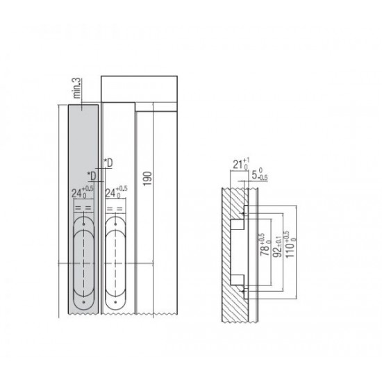 Скрытая Петля KUBICA K1019 Polished Brass (40кг/2шт)