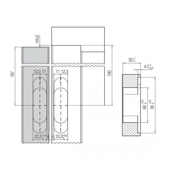 Concealed Hinge KUBICA K6200 45 / 60kg