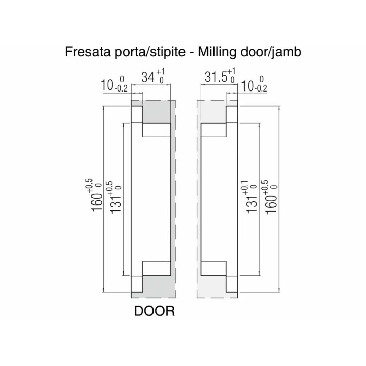 Concealed Hinge KUBICA K8080 Black