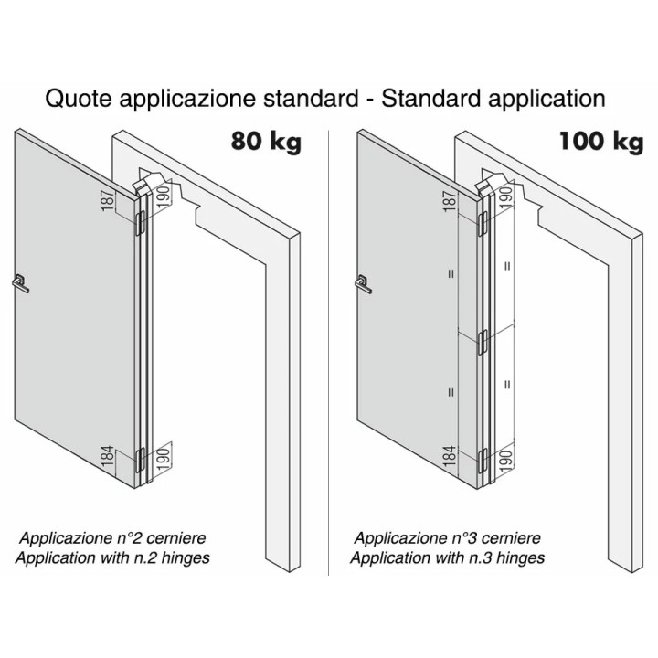 Concealed Hinge KUBICA K8080 Black