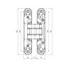 Concealed Hinge KUBICA K8080 Black