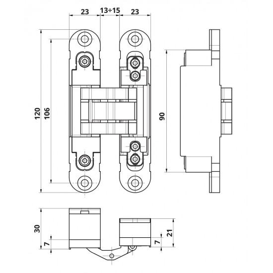 Concealed hinges OTLAV IN230