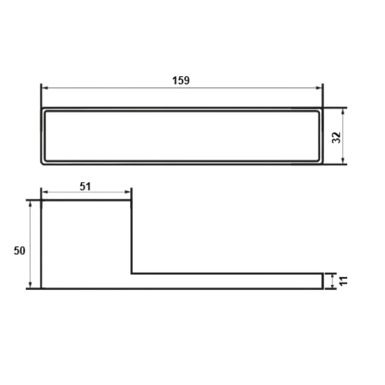 Ручка со встроенным цилиндровым замком GRIFFWELT MINIMO SQ Anthracite