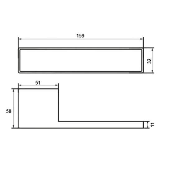 Handle GRIFFWELT MINIMO SQ Stainless Steel