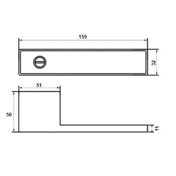 Handle GRIFFWELT MINIMO SQ Anthracite