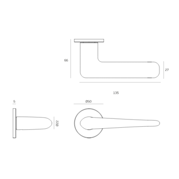 Handle JNF FLOW Matt Brass PVD
