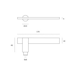 Door handles JNF IN.00.061 Matt Brass PVD