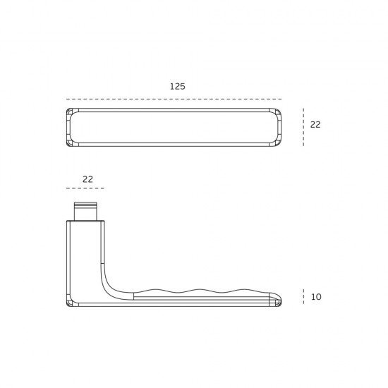 Door handles JNF IN.00.178 Q01NS PVD Titanium